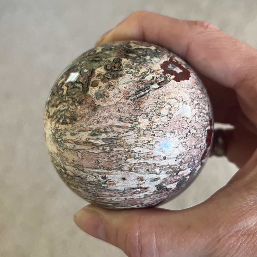 Leopard Skin Jasper Sphere | Natural Stone Crystal Ball | 75mm Polished Gemstone